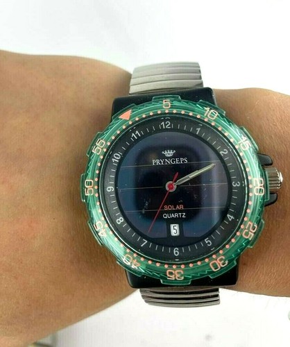 OROLOGIO PRYNGEPS CARICA SOLARE QUARZO SPORT 39MM UOMO USATO | eBay