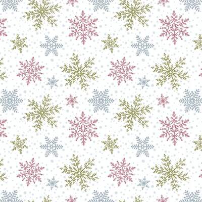 Magical Menagerie by Grace Violet Designs Snowflake Fabric
