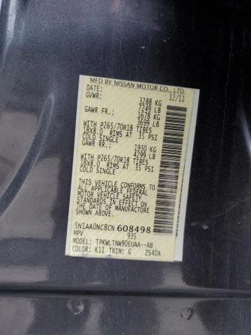 Nissan Armada 2012 conjunto de transmisión automática 156 k millas garantía OEM Foto 2 de 4