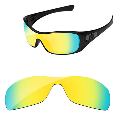 24K Golden Mirror Polarized Replacement Lenses For-Oakley Antix Sunglass