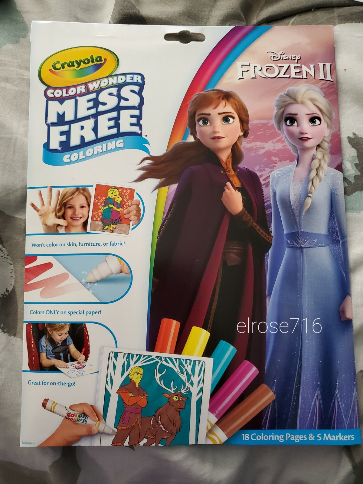 CRAYOLA COLOR WONDER FEATURING FROZEN II~INCLUDES 18PGS & 5 MARKERS~AGES 3+~NEW