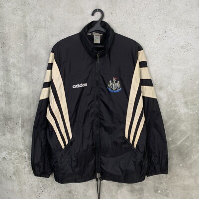 NEWCASTLE UNITED 1995 1996 TRAINING FOOTBALL JACKET ADIDAS TRACK