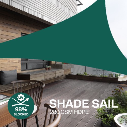 Waterproof Shade Sail Patio Awning Outdoor Garden Pool Sun Canopy Shelter Cover - Picture 233 of 606