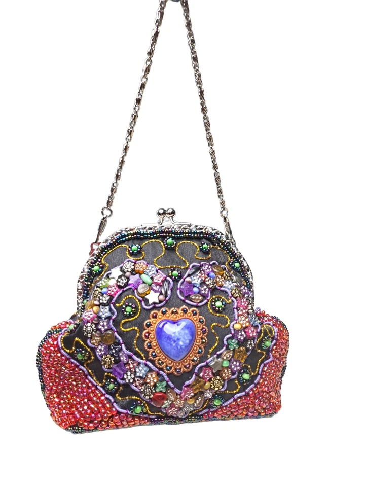 Cartera de noche para mujer con diseño de corazón con cuentas y joyas fantásticas ~ Regalo de San Valentín Foto 2 de 4