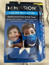 Mission Cooling Neck Gaiter, kids Youth One Size Face and Neck covering New