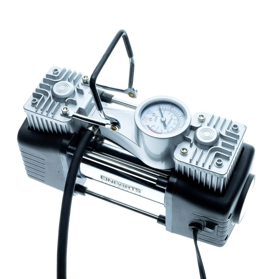 MINI COMPRESSOR 12V 150PSI Double Cylinder Air Pump Car Air Compressor - Image 4 of 4