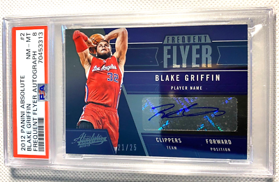 PSA 8 SP /25 2012 BLAKE GRIFFIN AUTO PANINI ABSOLUTE FREQUENT