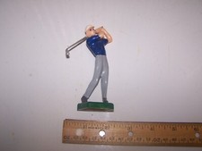 Vintage WILTON Cake Topper Decoration GOLFER in BLUE SHIRT