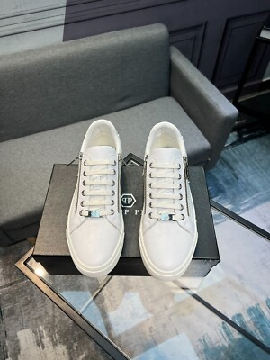 Philipp Plein Herren Schuhe Sneaker Größe 40-44 Nappa Leder schwarz NEU
