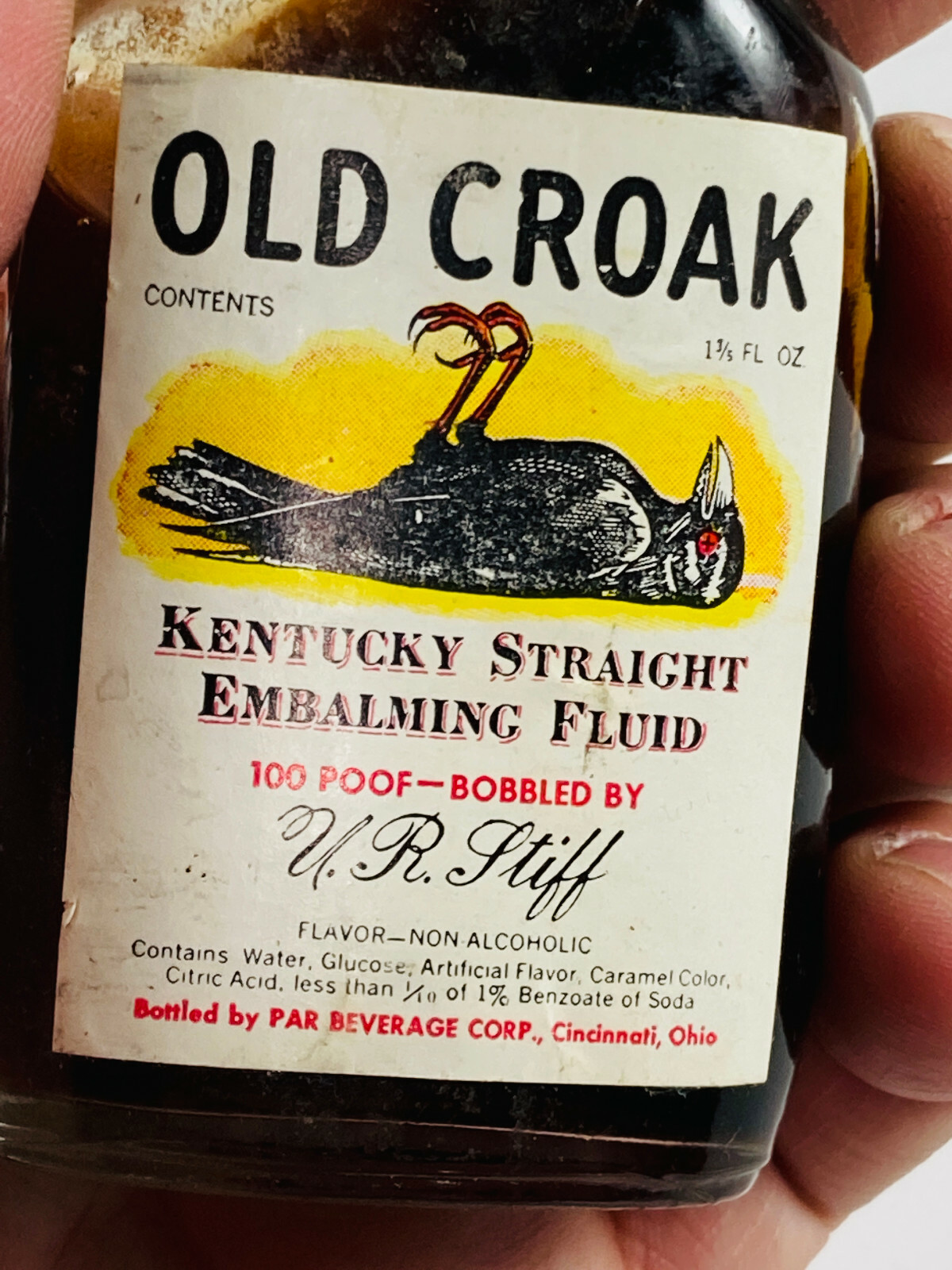 VTG Old Croak Novelty "Whiskey" Kentucky Embalming Fluid wacky packages