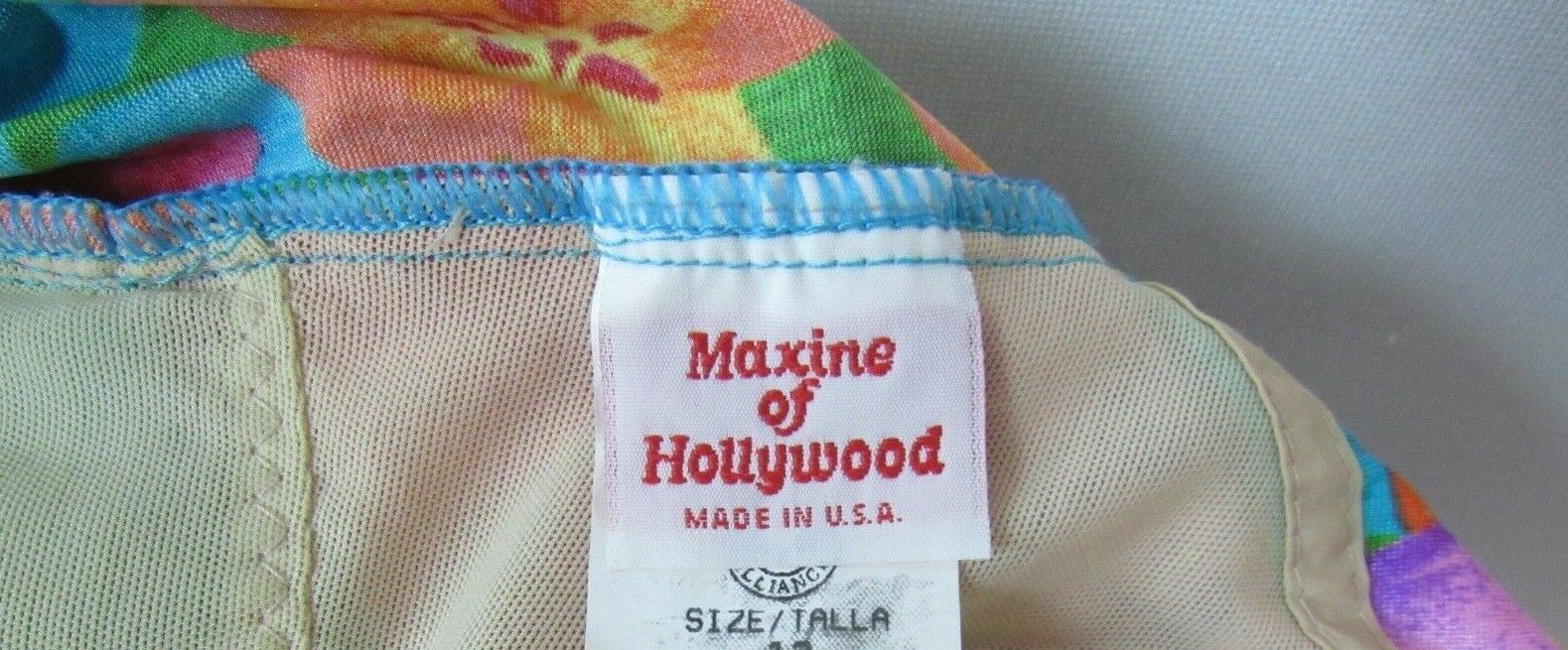 VTG 1980s MAXINE OF HOLLYWOOD FLORAL ONE PIECE SW… - image 12