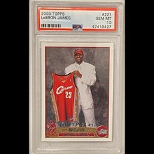 2003-04 Topps Basketball Lebron James ROOKIE RC #221 PSA 10 GEM MINT