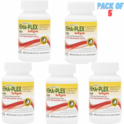Nature's Plus  Hema-Plex Capsules    60  vcaps  pack of 5