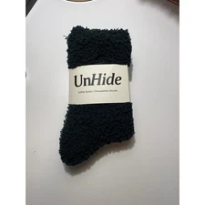 UnHide Dark Green Softie Socks | Gift | Cozy | Chenille | Lounge | Sleepwear