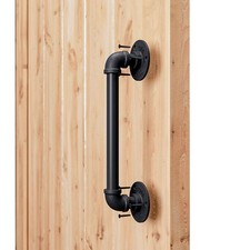 11 Pipe Barn Door Handle Black Rustic Industrial Grab Bar Towel Bar Handrail An