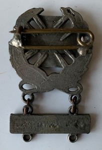 Original WW II 2 US Army Sterling Silver EX Rifle Marksman Medal Pin Bar *read