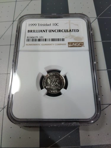 1999 TRINIDAD & TABAGO 10C NGC BU Certified