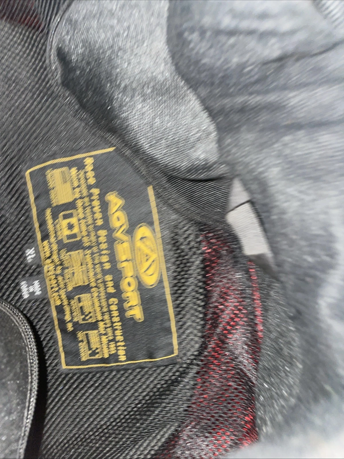 AGV Sport Motorcycle Jacket Men's XL Black Red Zip Heavy Nylon Polyester - product detail image 13