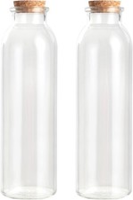 Decorative Glass Bottle with Cork Sper 12 oz Round