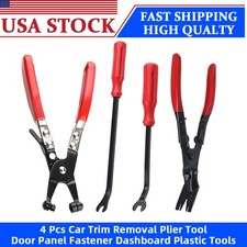 Car Trim Clip Upholstery Removal Tool Door Panel Fastener Pin Pliers 4pcs Set Us