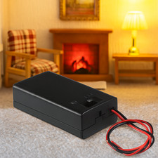 Dollhouse Battery Pack for LED lighting Enclosed Case with On Off Switch 9V