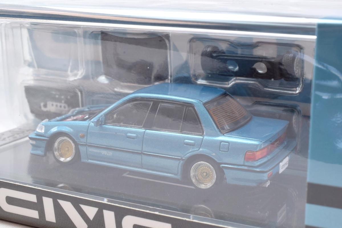 BM Creations 1991 Honda Civic EF2 - LHD - Custom Blue 1:64 Diecast