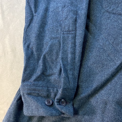 Pendleton Board Shirt Mens Medium Blue Loop Collar Outdoor Gorpcore Virgin Wool - Picture 9 of 20