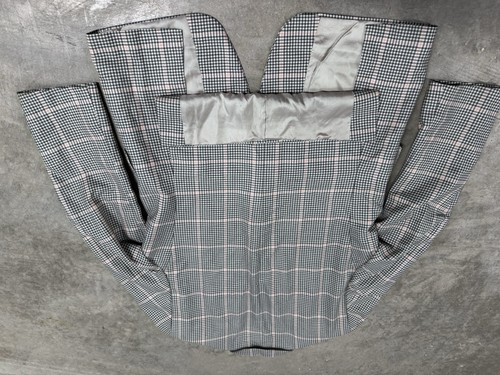 Jack Victor 100% Cashmere Blazer Jacket Sz. 42 Gray Pink Check Coat Saks Fifth - Picture 22 of 24