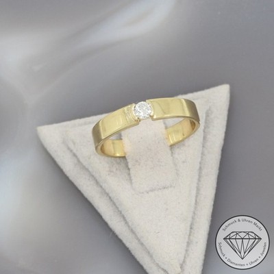 Wert 1250   CHRIST Solitär Brillant Ring (ca. 0,10 carat) 750 18 Karat Gelb G...