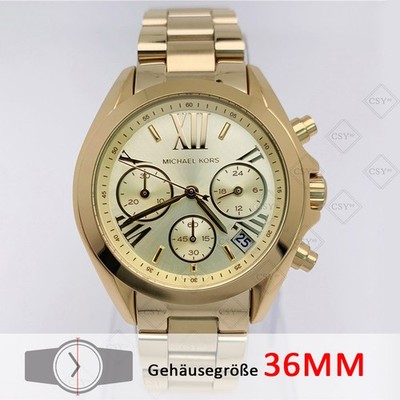 NEU Michael Kors MK5798 Bradshaw Chrono Champagner Gold 36mm Damenuhr