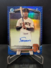 Josuar Gonzalez  -  2025 Bowman Chrome Prospect Auto Blue Reptilian /150 #CPAJD