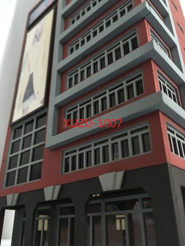 1/160 N Scale Buildings Train Railway Layout Modern Business Red House DIY Model - Picture 4 of 13