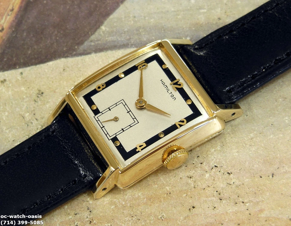 1951 年老式汉密尔顿加里,令人惊叹的银色表盘、服务和保修 — 第 4/4 张图片