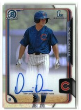 Donnie Dewees 2015 Bowman Draft Chrome Draft Pick Autograph Refractors Cubs