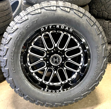 4 New 20x9 Hardcore Hc102 Wheels Tires Black Milled 8x170 Ford F250 F350