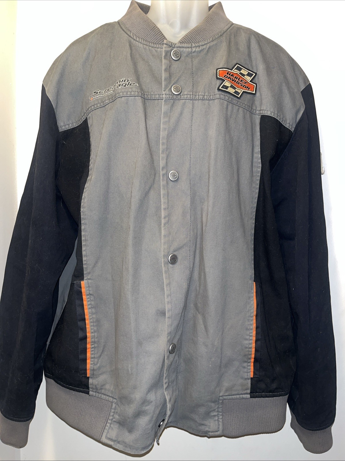 Vintage Harley Davidson Screaming Eagle Racing Jacket XL