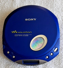 VTG Sony Walkman ESP MAX D-E350 Blue Builtin Headphone Jack Portable CD Player M