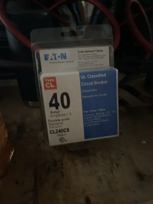 EATON CHF240CS Series 40A DP Circuit Breaker Type CH - NEW