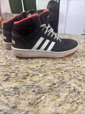 Adidas Boy s Hoops 2.0 Black Mid Basketball Shoes Size 7 Cpix sneakers/high tops