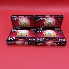 TDK Hi8 Camcorder Tapes MP 120 min Sealed New Lot of 4