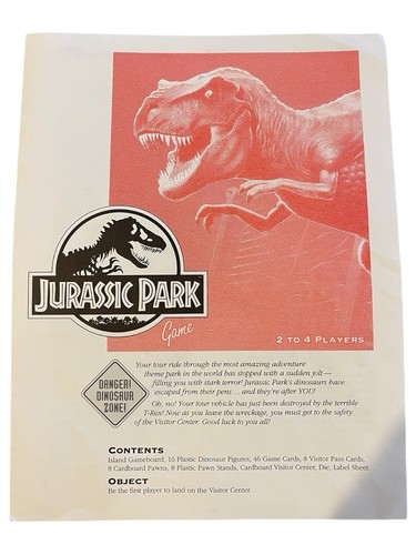 Vintage Jurassic Park Board Game Near Complete Milton Bradley Vintage 1992 READ - Picture 11 of 17