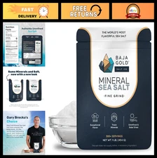 Fine Grind Mineral Sea Salt - Natural Culinary Salt for Cooking & Baking | 1 lb