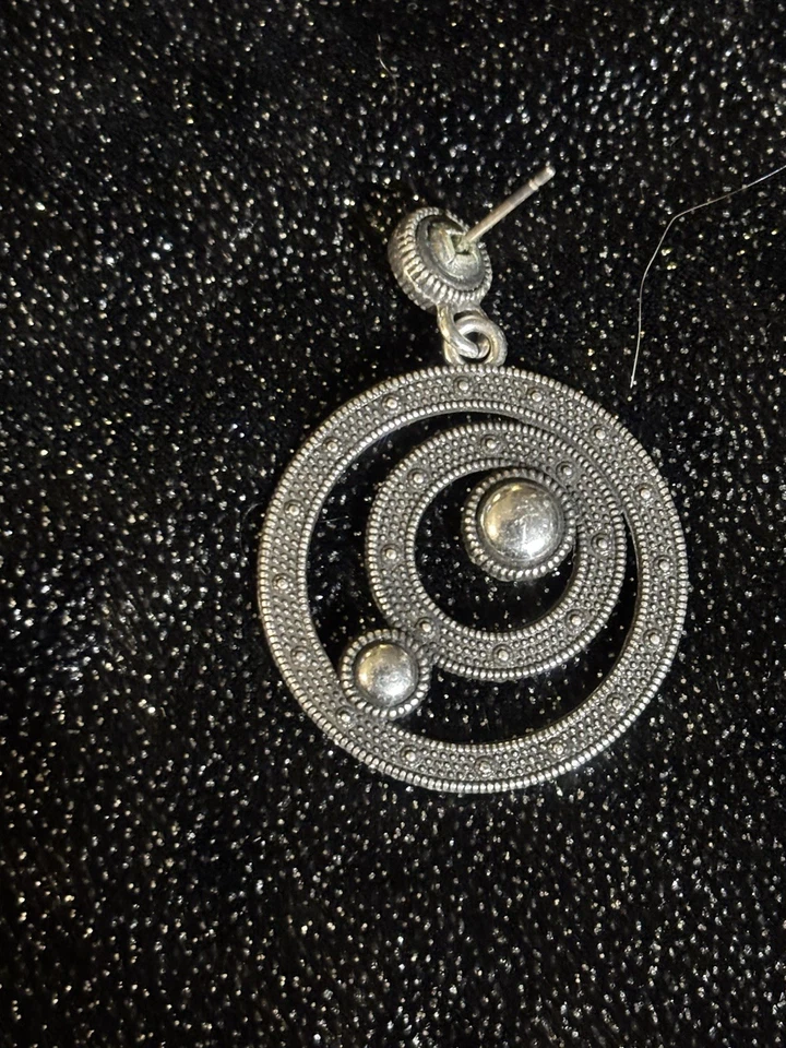 Brighton Red Crystal Hoop Earrings - Image 4 of 4