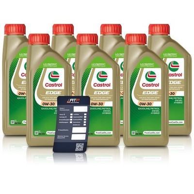 7x 1 L LITER CASTROL EDGE 0W-30 MOTOR-ÖL MOTOREN-ÖL