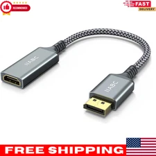 4K Displayport to HDMI Adapter Cable Gold-Plated Uni-Directional Display Port