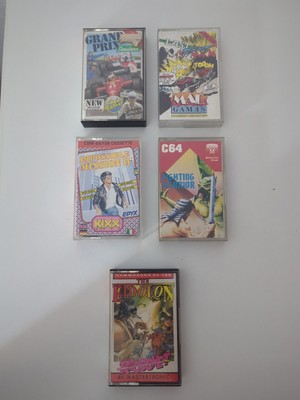 Commodore C64 / 5 Originalspiele z.B. Impossible Mission , The Eidolon ,Last V8 