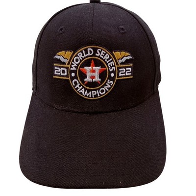 New Era 9Forty Houston Astros 2022 World Series Champions Hat Black Adj MLB Cap