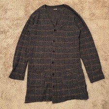 USED KAPITAL ELBOW PATCH LONG CARDIGAN, MEDIUM GOOD