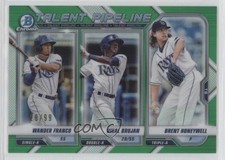 2021 Bowman Talent Pipeline Green Refractor 20/99 Wander Franco Vidal Brujan 9b3