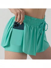 "SALE" Flowy Butterfly High Waisted Athletic Shorts For Women Yoga Gym Tennis